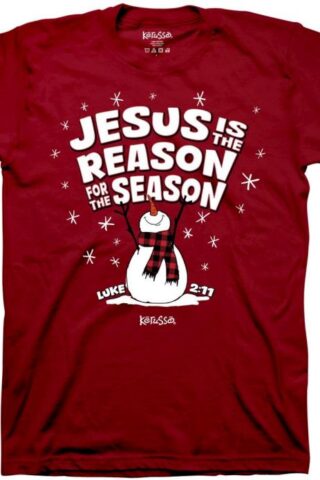 612978655900 Kerusso Jesus Is The Reason Snowman (Medium T-Shirt)