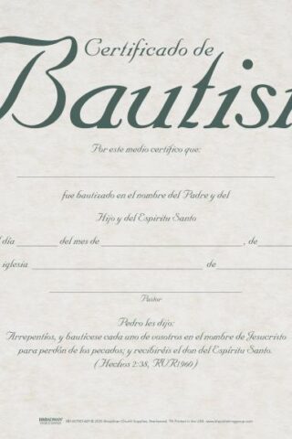 9780805473568 Certificate Of Baptism