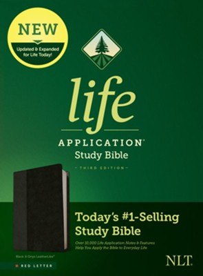 NLT Life Application Study Bible, Third Edition--soft leather-look, black/onyx