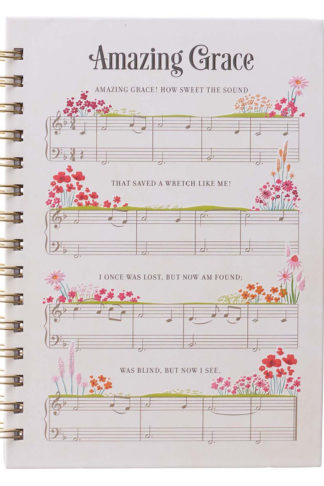Amazing Grace Sheet Music Large Wirebound Journal